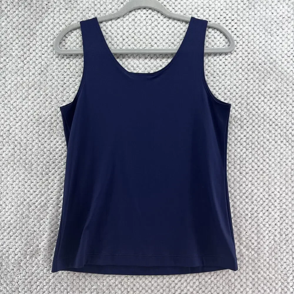 Chicos Lot of 2 Tank Top Womens 1 M/8 Blue Orange Scoop Neck Sleeveless Casual - Picture 8 of 12